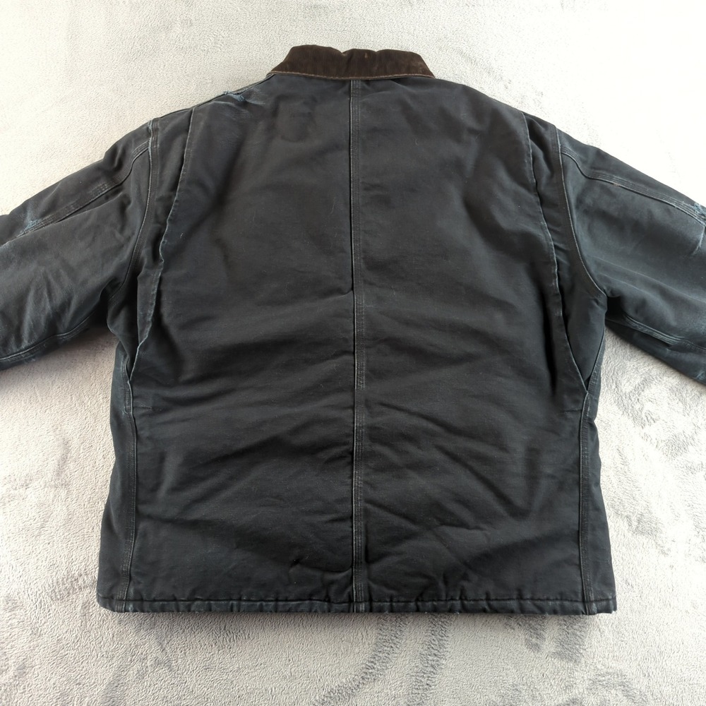 Carhartt C003 Jacket Mens 2XL Black Duck Canvas Work Coat Quilted Lined USA - Picture 6 of 13
